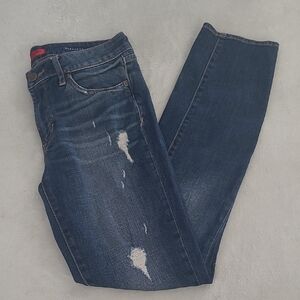 Articles of Society Straight Jeans 27 Distressed Blue Denim Mid Rise Stretch